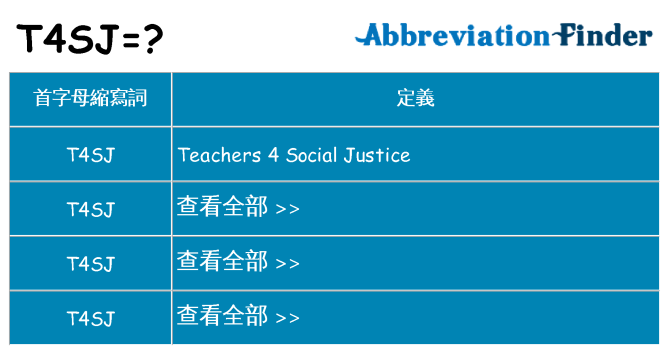 t4sj 代表什麼