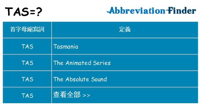 tas 代表什麼