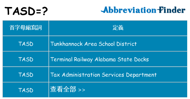 tasd 代表什麼