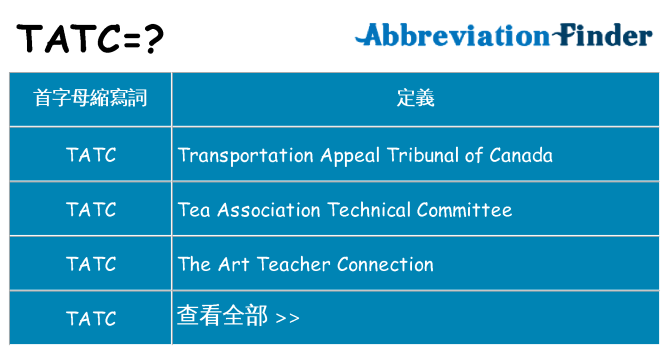 tatc 代表什麼