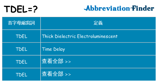 tdel 代表什麼