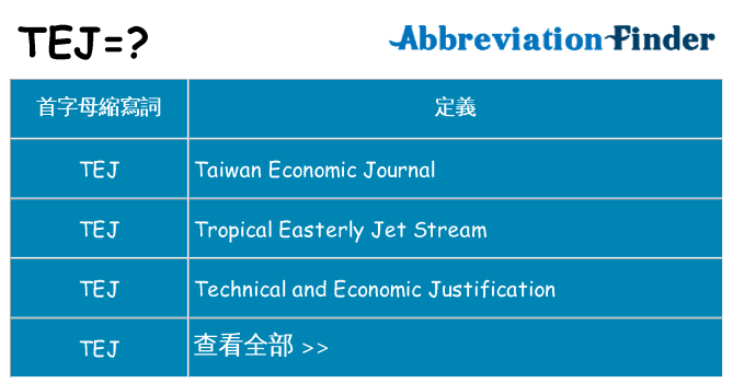 tej 代表什麼
