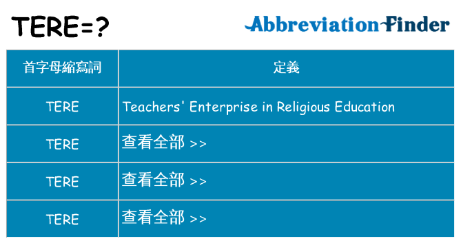 tere 代表什麼