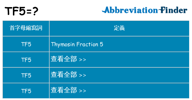 tf5 代表什麼