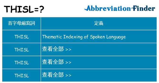 thisl 代表什麼