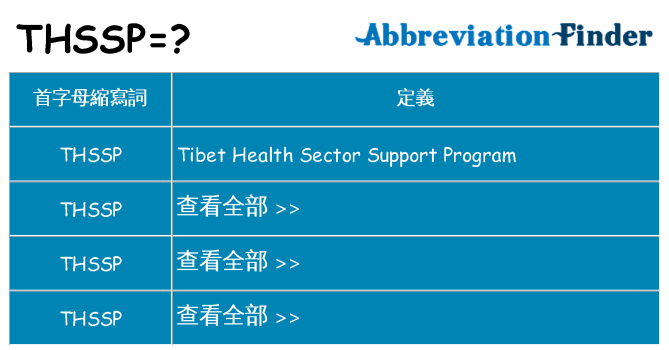thssp 代表什麼