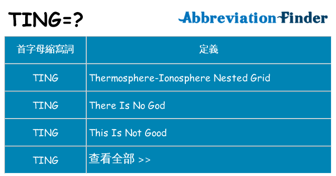 ting 代表什麼