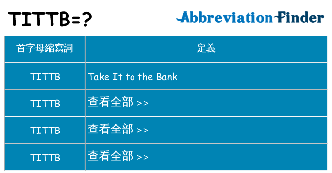 tittb 代表什麼