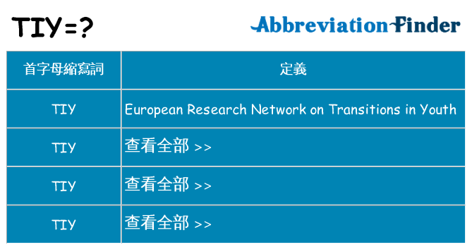 tiy 代表什麼