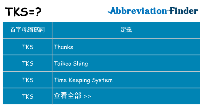 tks 代表什麼