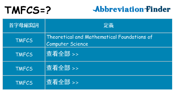 tmfcs 代表什麼
