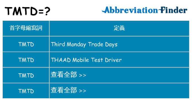 tmtd 代表什麼
