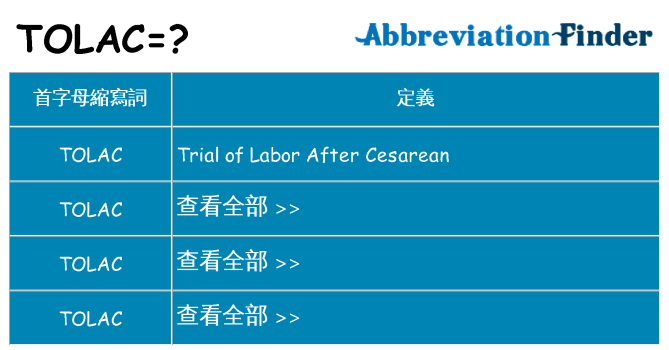 tolac 代表什麼