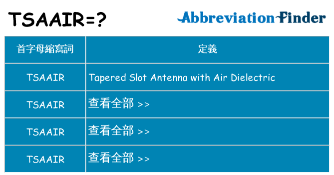 tsaair 代表什麼