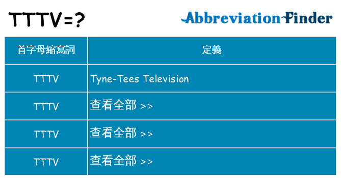 tttv 代表什麼