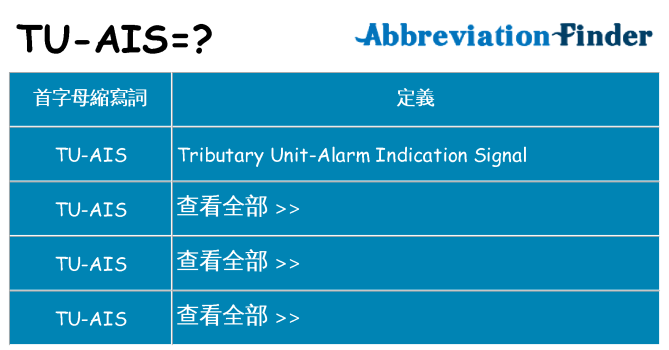 tu-ais 代表什麼