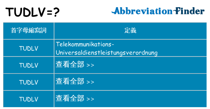 tudlv 代表什麼