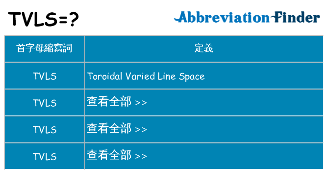 tvls 代表什麼