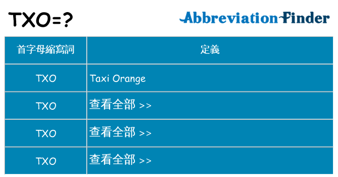 txo 代表什麼