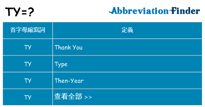 ty 代表什麼
