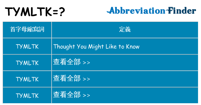 tymltk 代表什麼