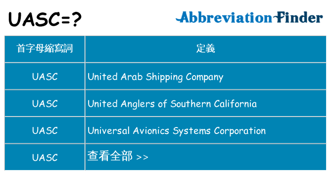 uasc 代表什麼