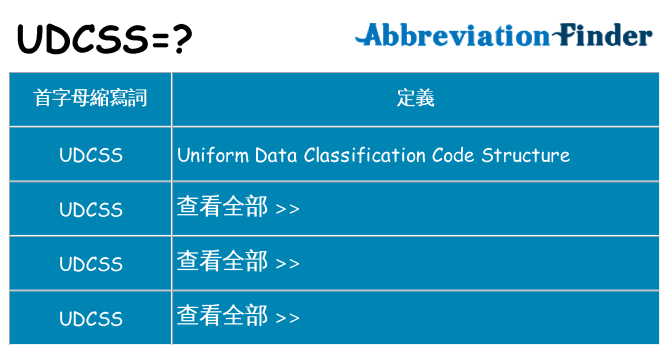 udcss 代表什麼