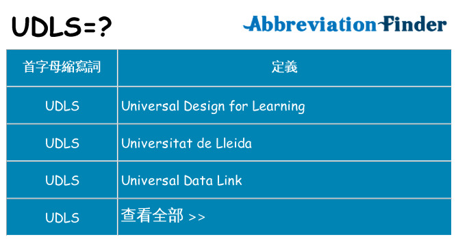udls 代表什麼