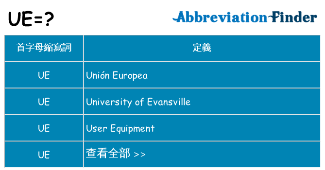 ue 代表什麼