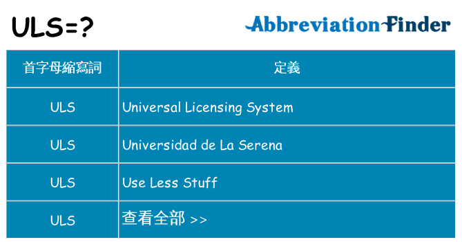 uls 代表什麼
