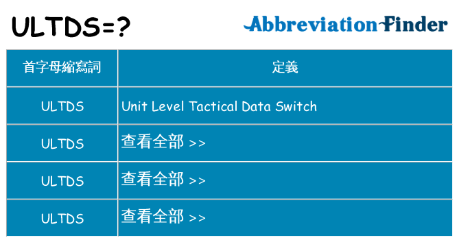 ultds 代表什麼