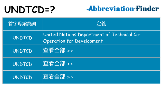 undtcd 代表什麼