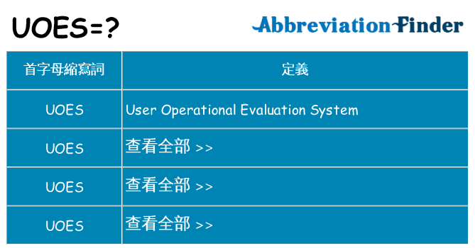 uoes 代表什麼