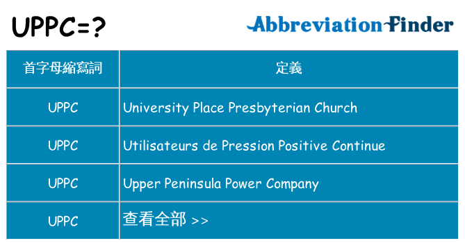 uppc 代表什麼