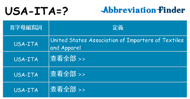 usa-ita 代表什麼