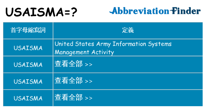 usaisma 代表什麼