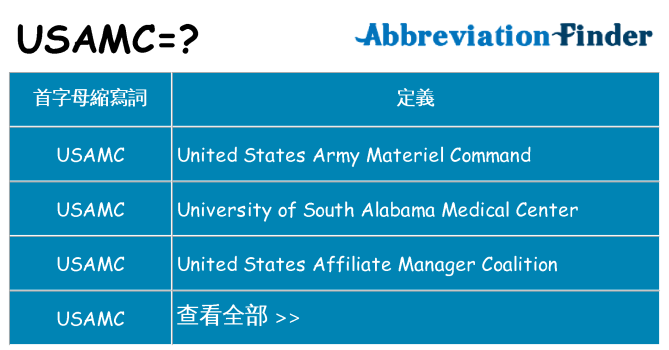 usamc 代表什麼