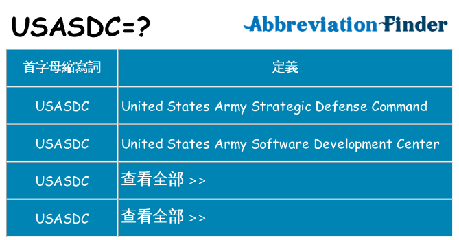 usasdc 代表什麼