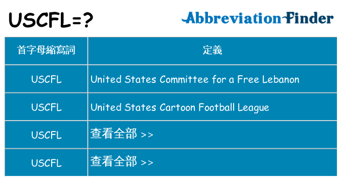 uscfl 代表什麼