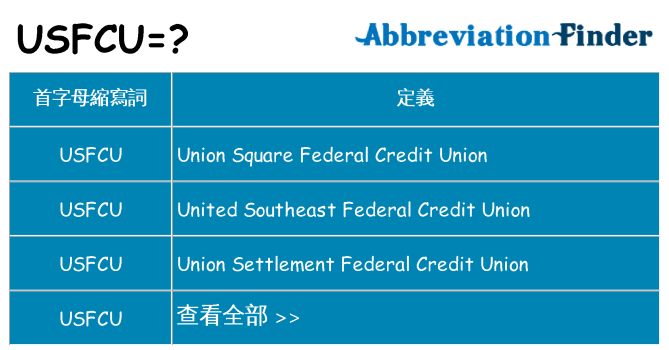 usfcu 代表什麼