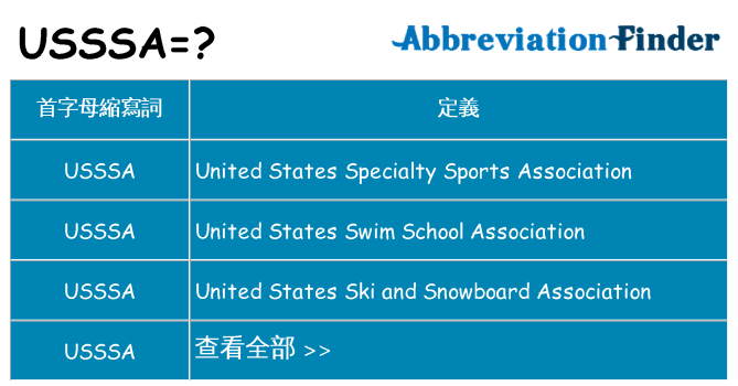 usssa 代表什麼