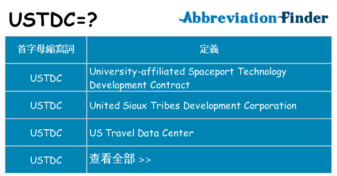 ustdc 代表什麼