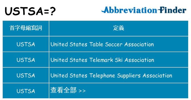 ustsa 代表什麼