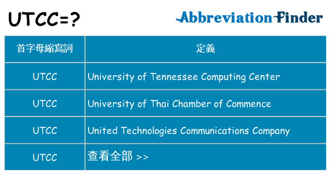 utcc 代表什麼