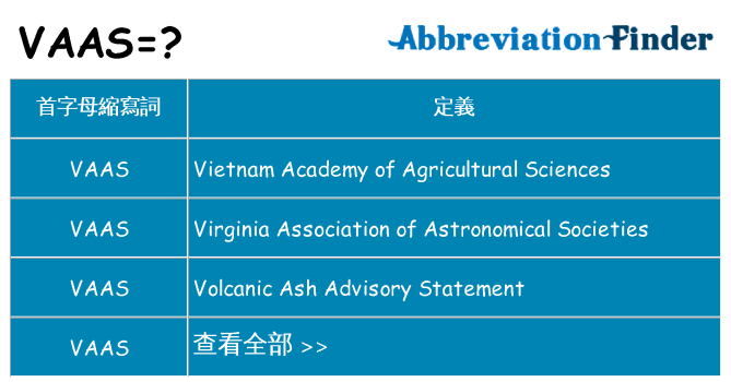 vaas 代表什麼