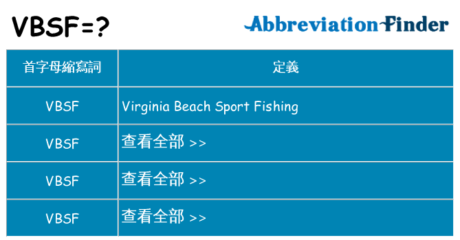 vbsf 代表什麼
