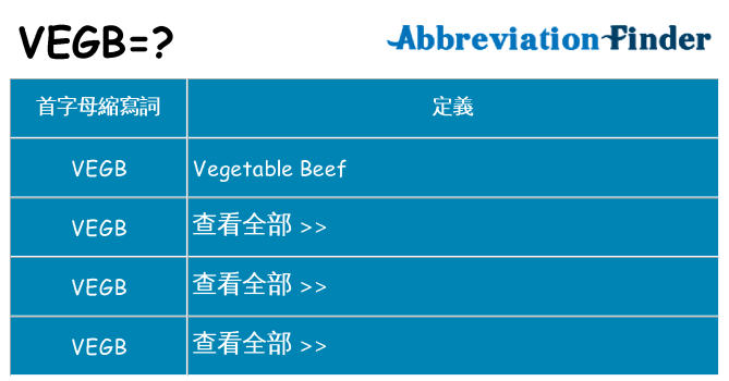 vegb 代表什麼