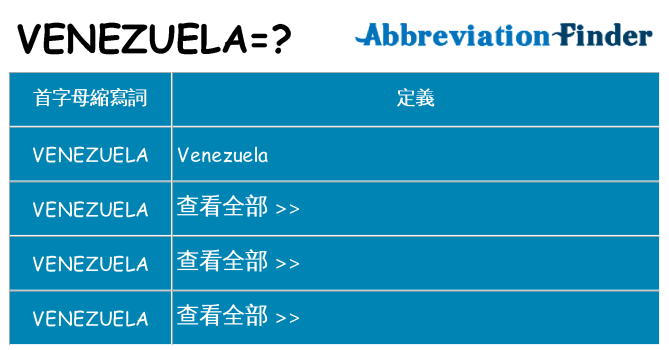 venezuela 代表什麼