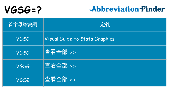 vgsg 代表什麼