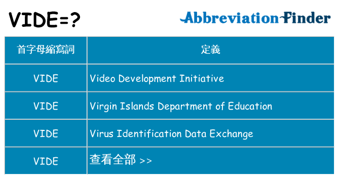 vide 代表什麼